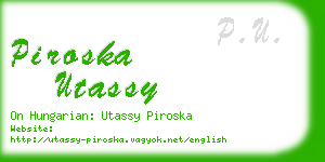 piroska utassy business card